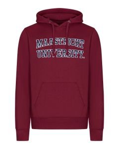 Hooded Sweater Maastricht University Classic Bordeau Rood - borduring