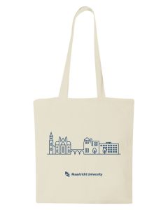 Schoudertas Skyline Maastricht University Ecru per 10 stuks