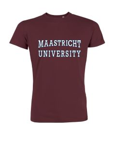 T-shirt Unisex Maastricht University Bordeaux Rood